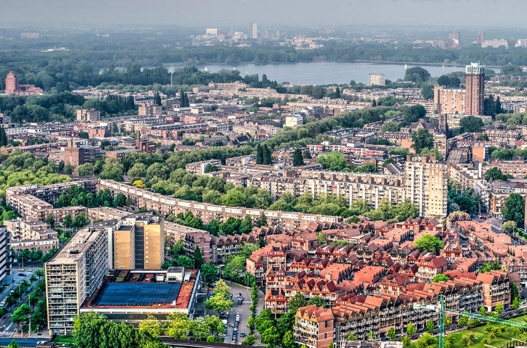 Aerial view of Rotterdam